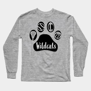 Wildcats sports paw Long Sleeve T-Shirt